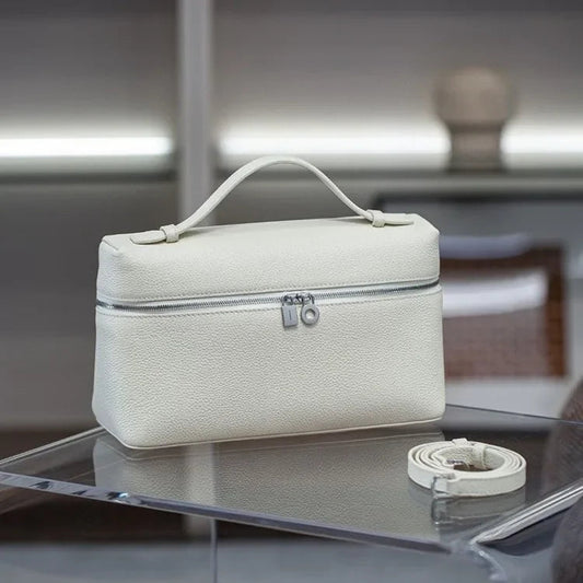 Second Generation Lunch Box Bag Cross-Border Top Layer Cowhide Handbag Single Shoulder Slanting Bag Versatile Women's Bag Meera Meera