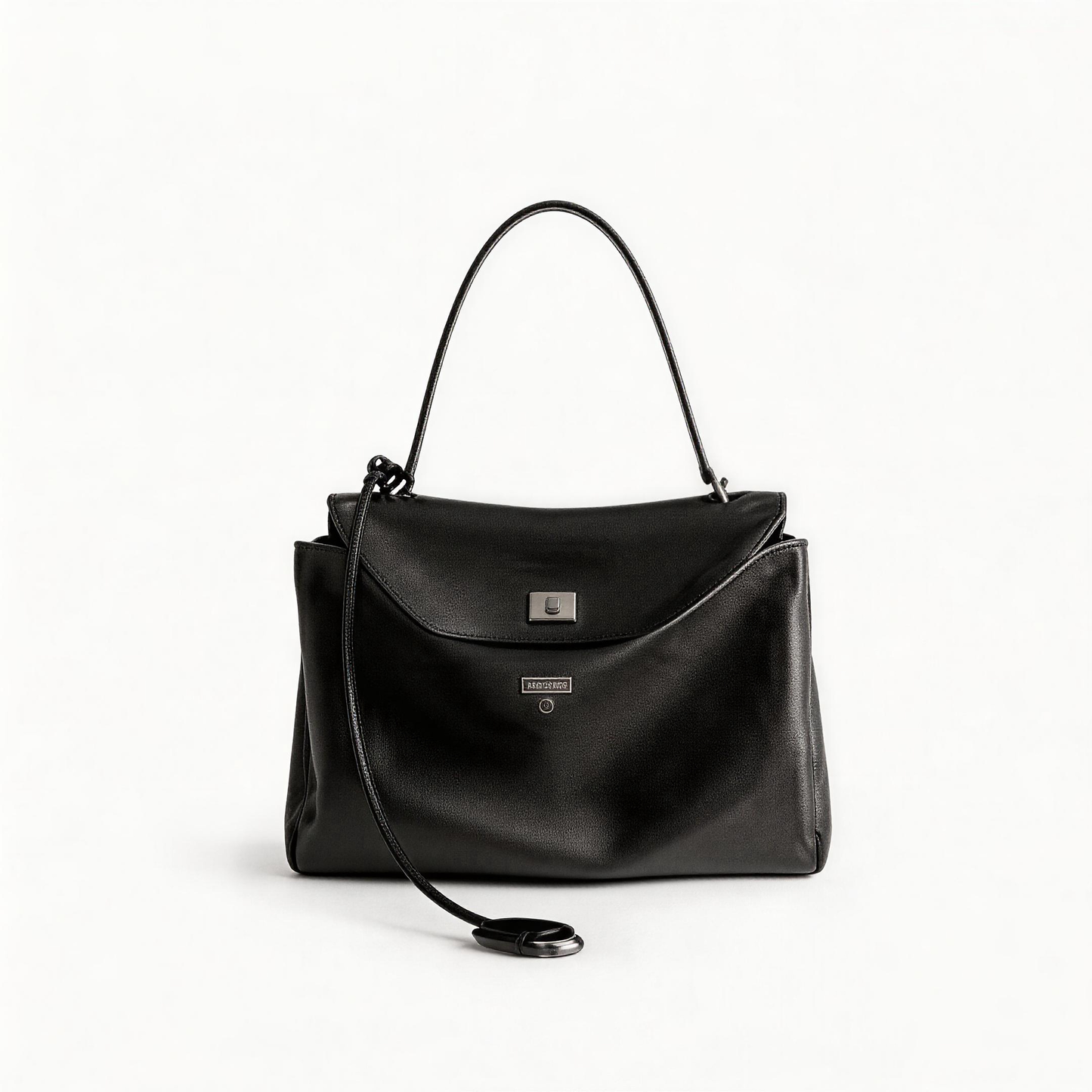 Meera Meera Rodeo Gold Buckle Leather Tote Meera Meera