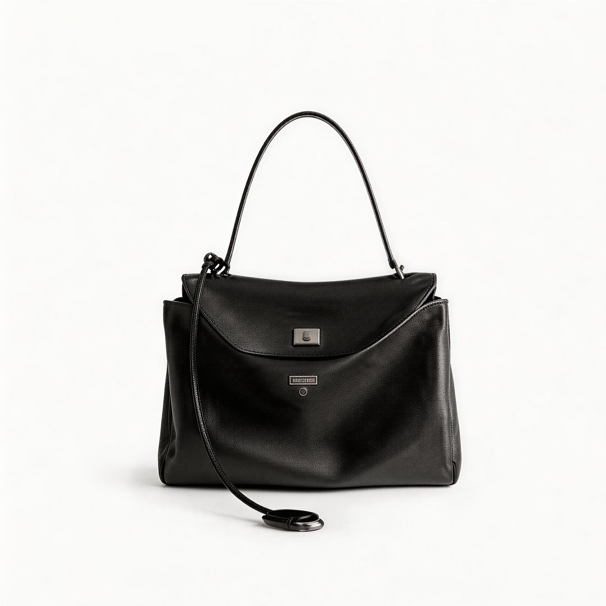 Meera Meera Rodeo Gold Buckle Leather Tote Meera Meera