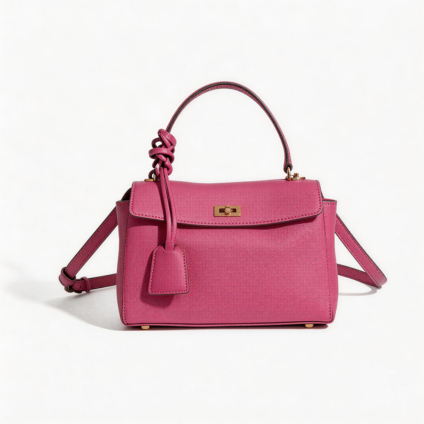 Meera Meera Rodeo Gold Buckle Leather Tote Meera Meera