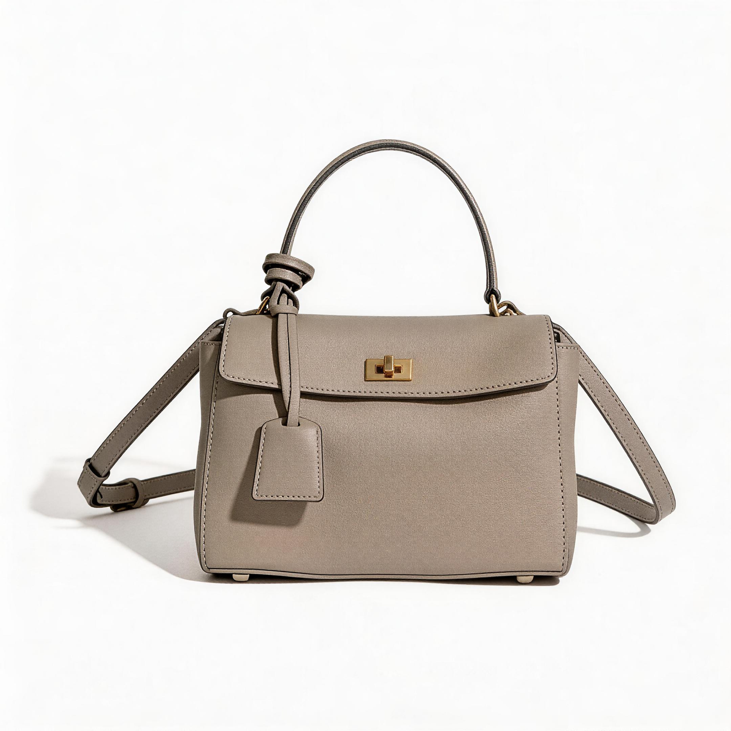 Meera Meera Rodeo Gold Buckle Leather Tote Meera Meera