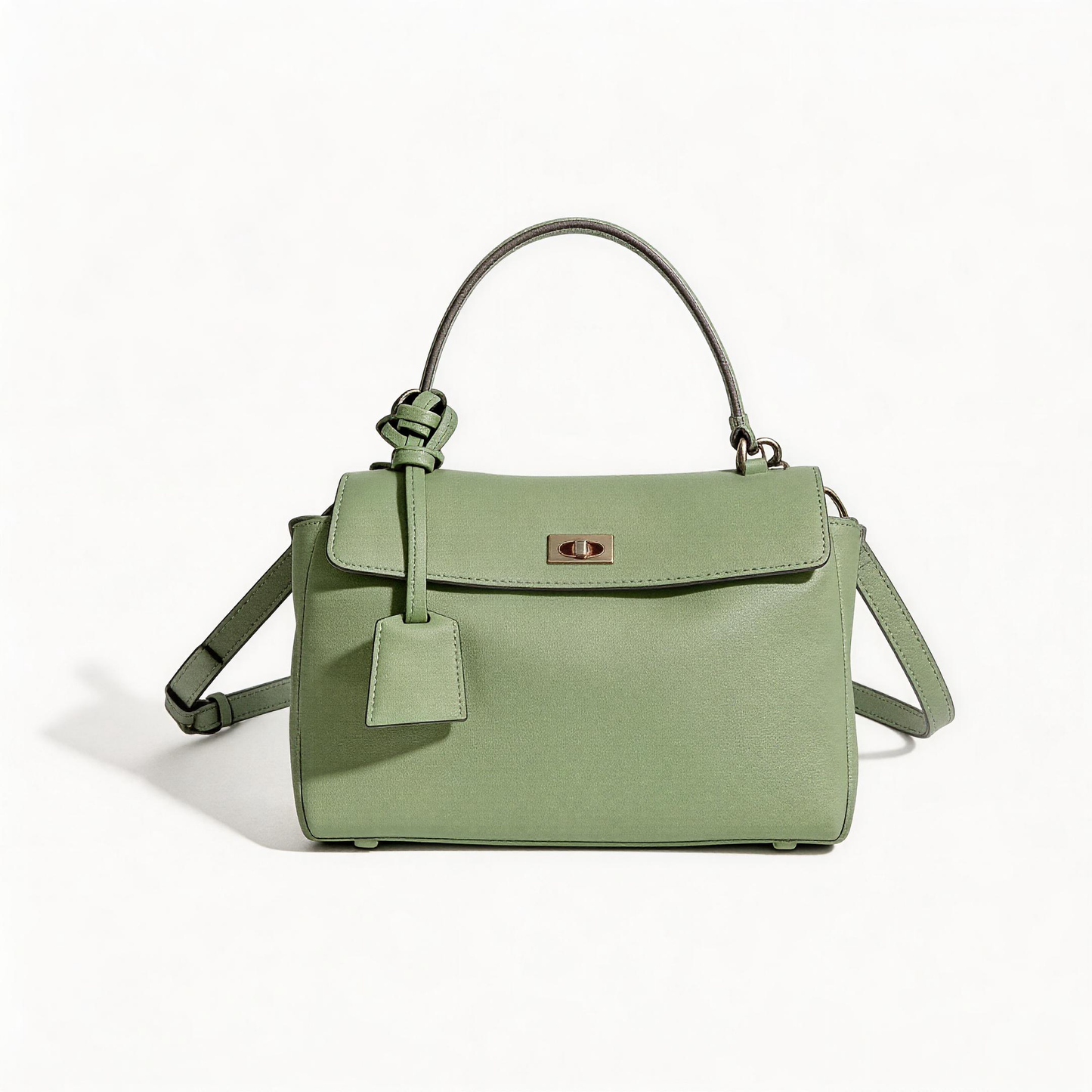 Meera Meera Rodeo Gold Buckle Leather Tote Meera Meera